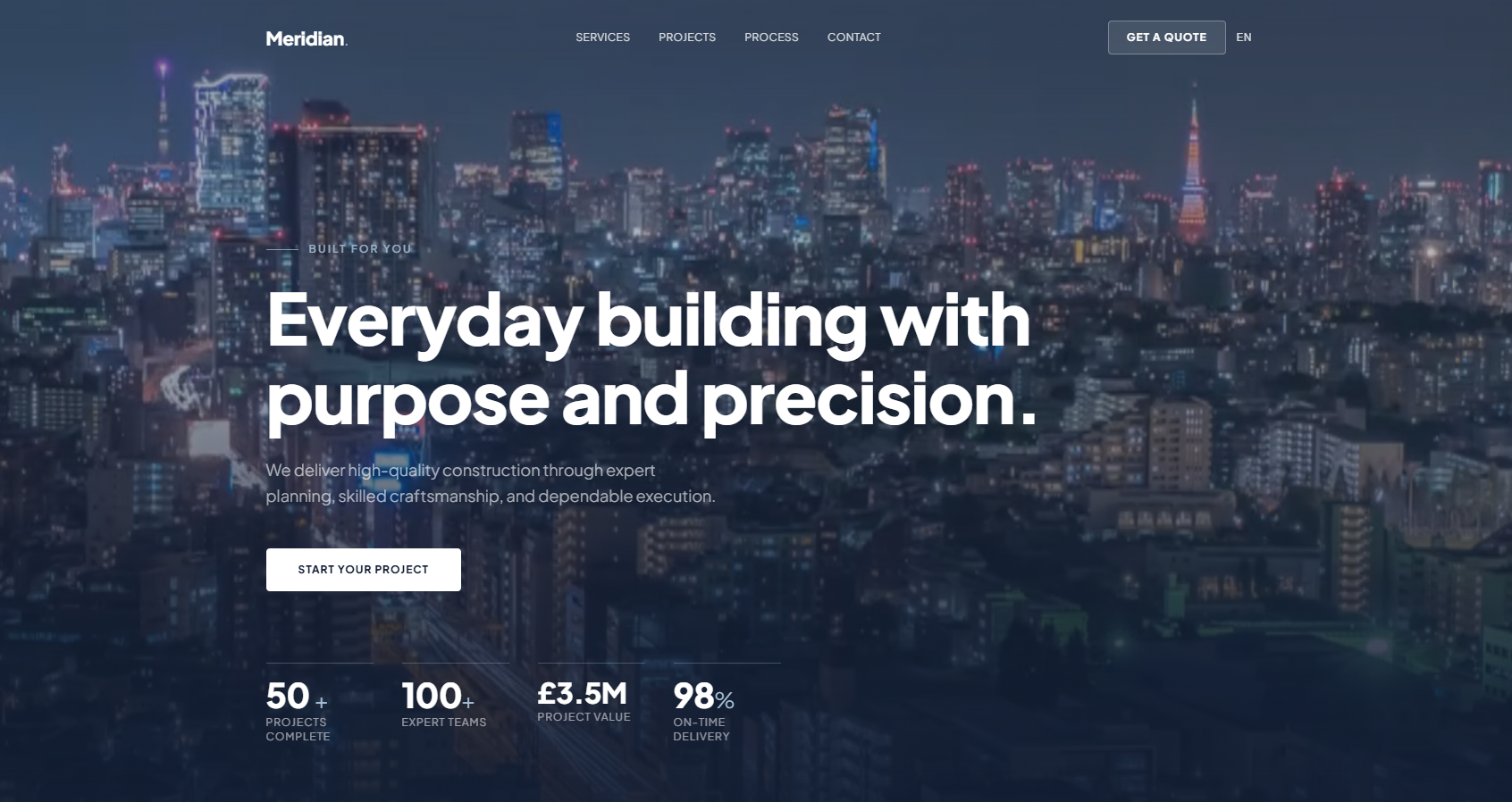 Screenshot of Astro Meridian site